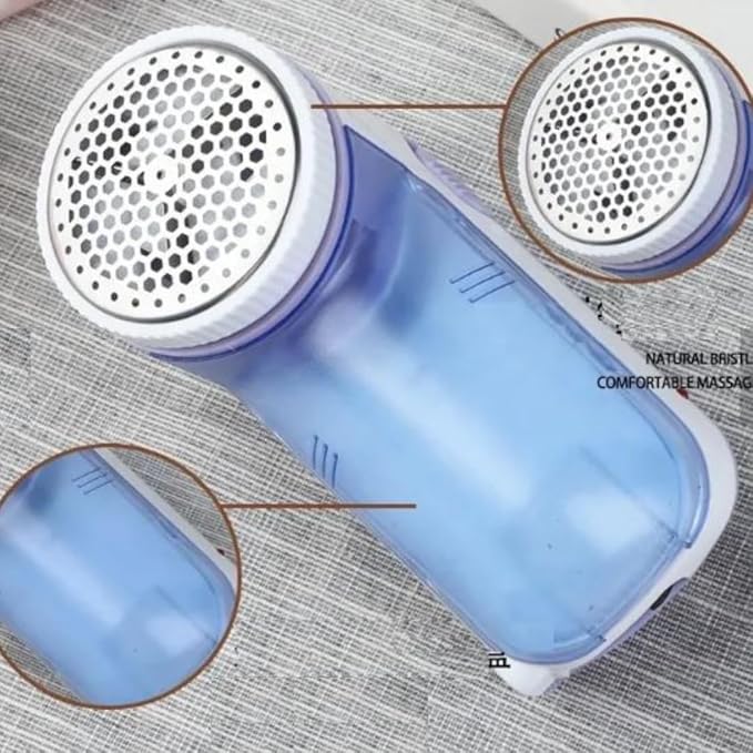Electric Lint Remover & Fabric Shaver – Portable Clothes Fuzz & Pill Remover with Stainless Steel Blades