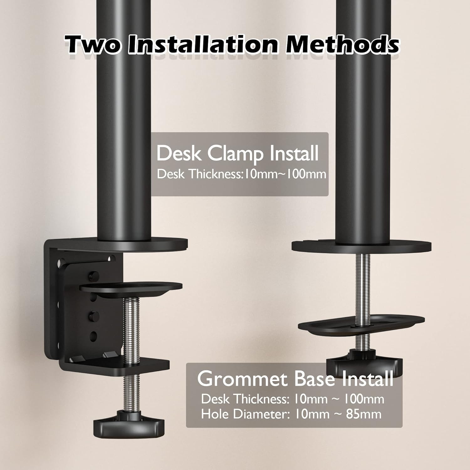 BONTEC Single Monitor Arm Desk Mount – Adjustable VESA Stand for 13–32 Inch Screens Model MDM 001B