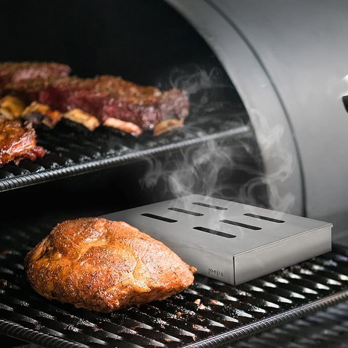 ﻿﻿Joejis Stainless Steel BBQ Smoker Box Portable