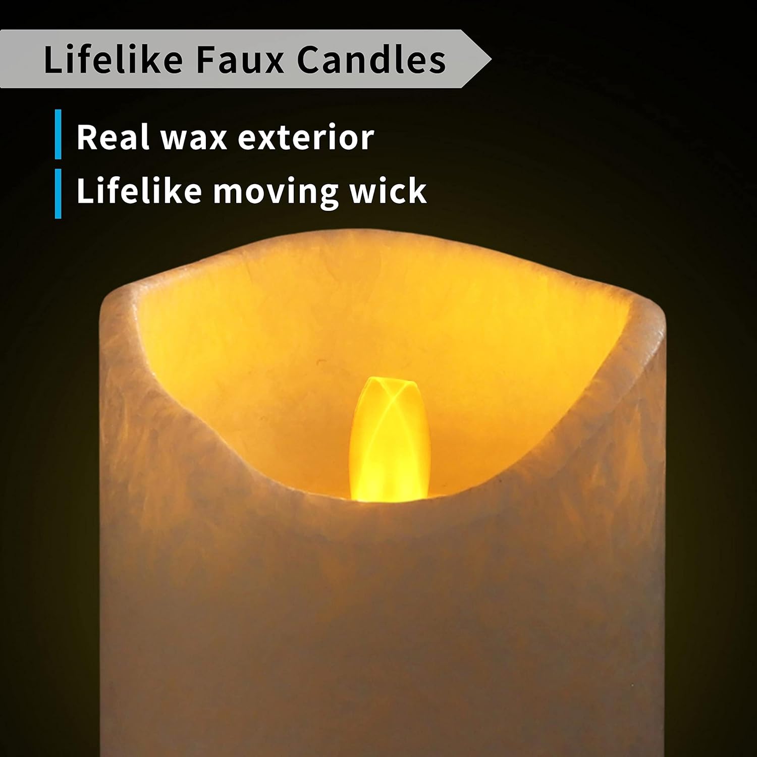 CandleCraft LED Dancing Flame Candle – Real Wax Flameless Ambient Candle