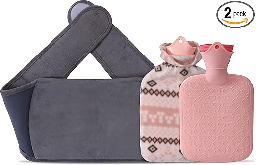 Plush Hot Water Bottle Waist Belt Cover – Adjustable Warm Waist Wrap for Men & Women