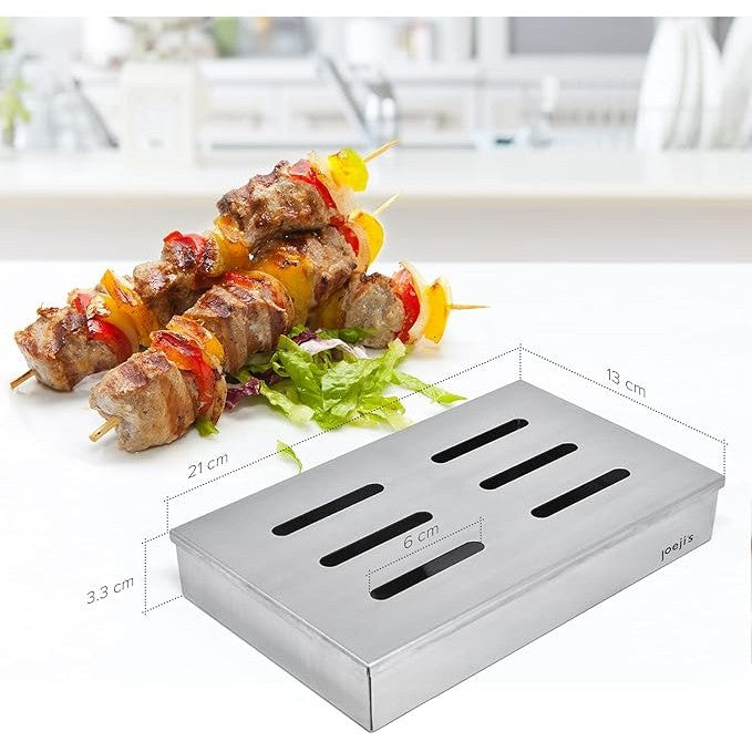 ﻿﻿Joejis Stainless Steel BBQ Smoker Box Portable