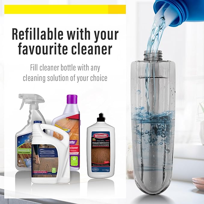 Panda Grip Premium Spray Mop – 360° Rotating Floor Cleaner with Refillable Bottle