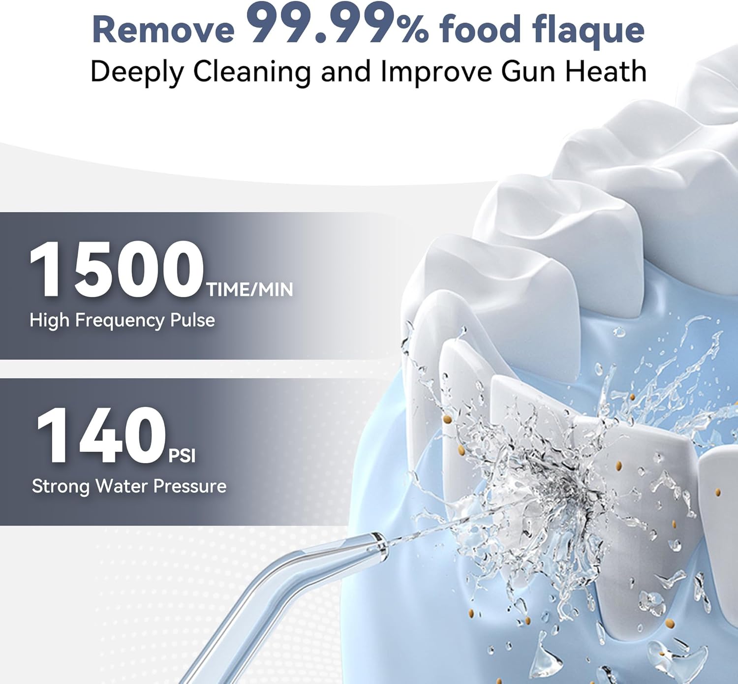 Water Flossers for Teeth Cordless - Oral Irrigator Water Teeth Cleaner Pick, 200ML Telescopic Water Tank