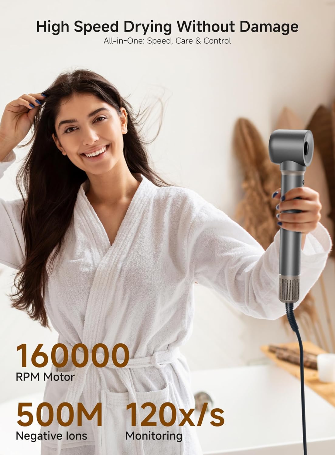 5-in-1 Hot Air Styler Set – Ionic Hair Dryer, Auto Curlers, Volumising & Straightening Brush