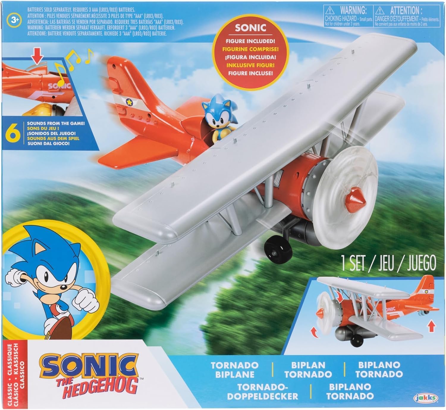 Sonic The Hedgehog Tornado Biplane Playset by JAKKS Pacific