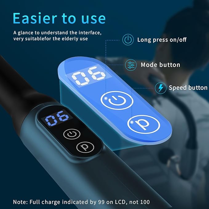 Fascial Gun Deep Tissue Massage Gun – Handheld Electric Muscle Massager with 4 Attachments