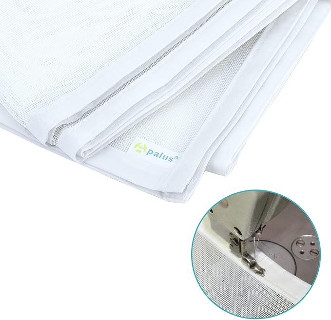 Heavy Duty Magnetic Screen Door – Strong Mesh Fly Curtain with Powerful Magnets (Black & White)