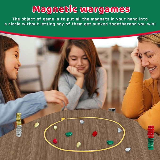 Christmas Magnetic Chess Set – Fun Family Game with 20 Magnets & Travel Bag