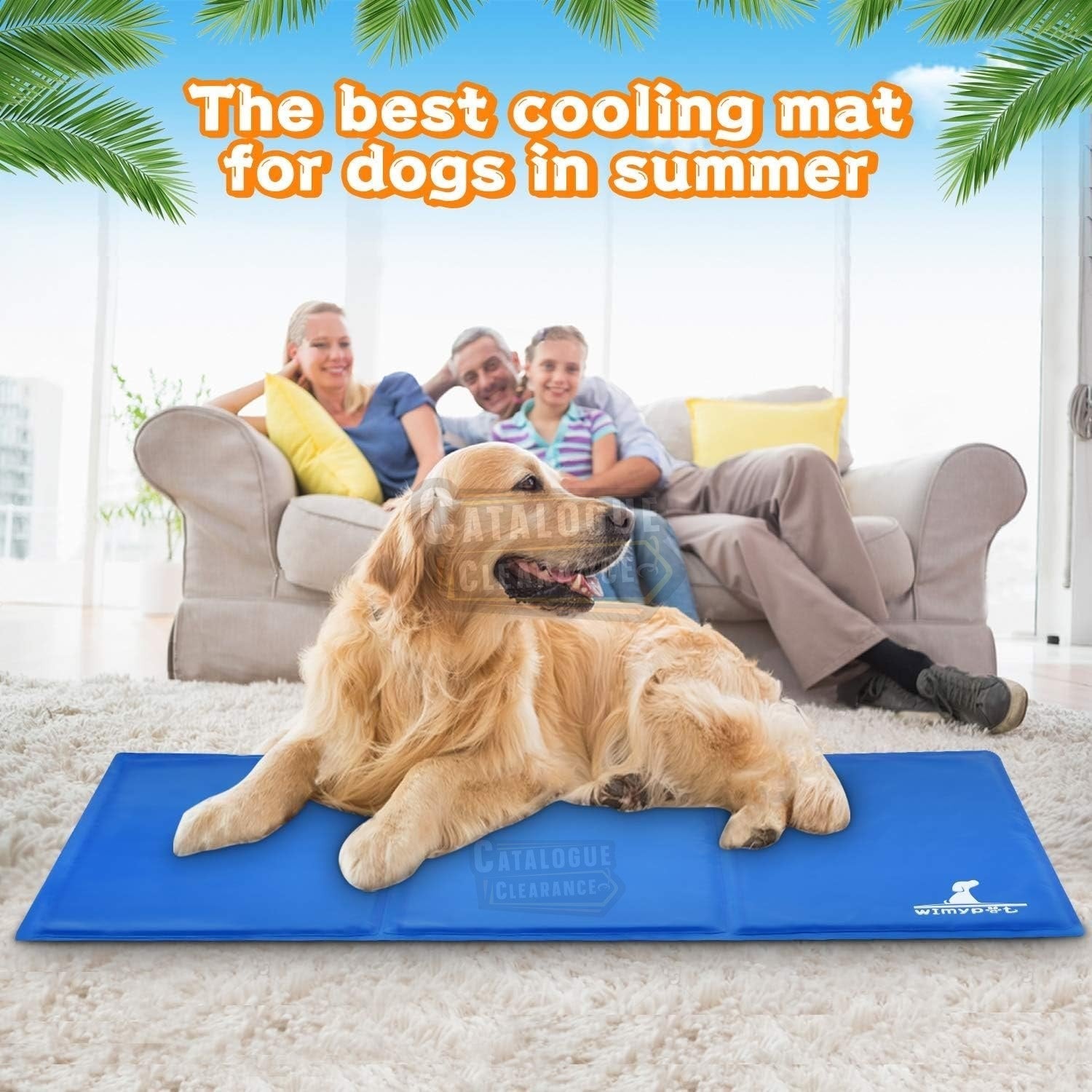 Dog Cooling Mat – 90cm Large Gel Pad, Non-Toxic, for Pets in Hot Weather