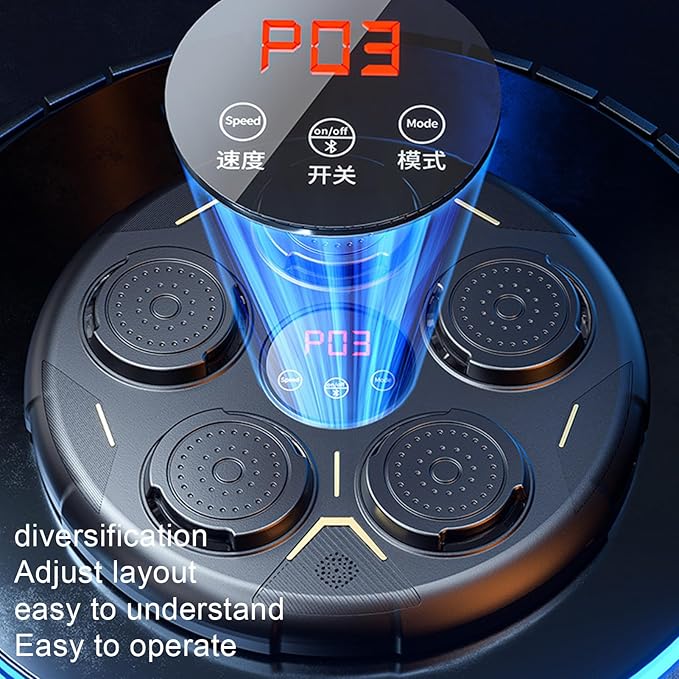 Smart Boxing Reaction Training Machine with Lights & Music – Interactive Wall-Mounted Fitness Game for Kids & Adults