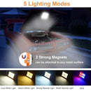 Rechargeable LED Work Light with Solar Panel, 5 Lighting Modes