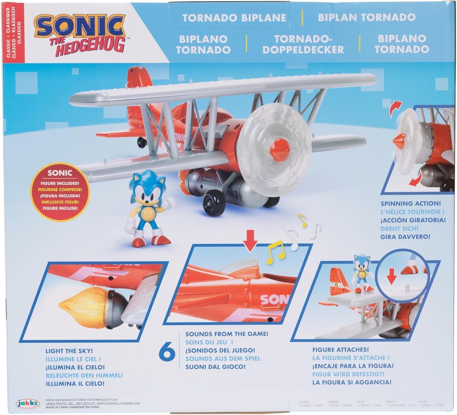 Sonic The Hedgehog Tornado Biplane Playset by JAKKS Pacific