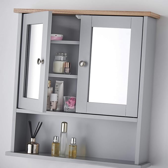 CARME Atlanta 3-Piece Bathroom Furniture Set – Freestanding Under-Sink Cabinet, Wall-Mounted
