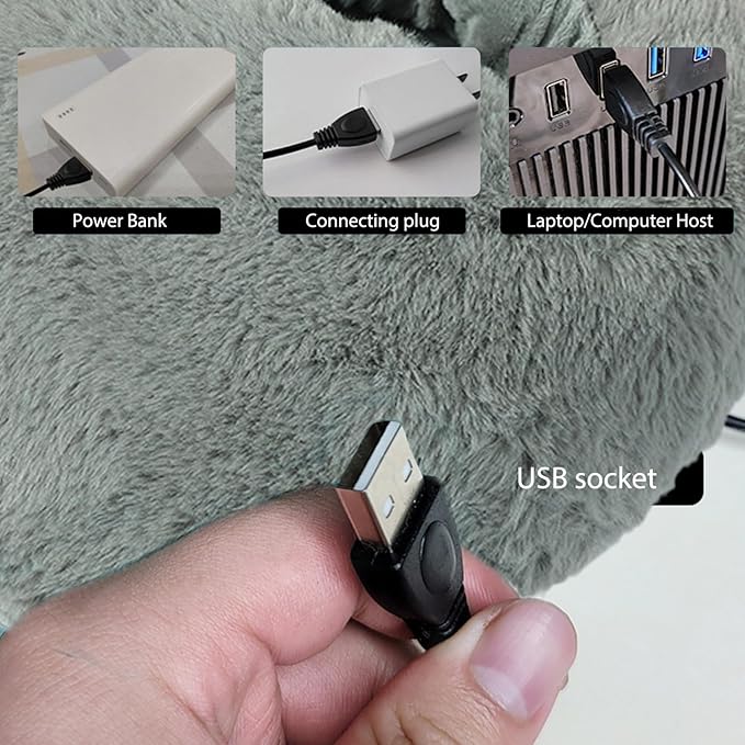 Heated Foot Warmer & Massager – Plush Electric Foot Cushion