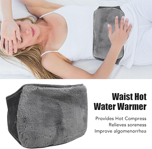 Plush Hot Water Bottle Waist Belt Cover – Adjustable Warm Waist Wrap for Men & Women