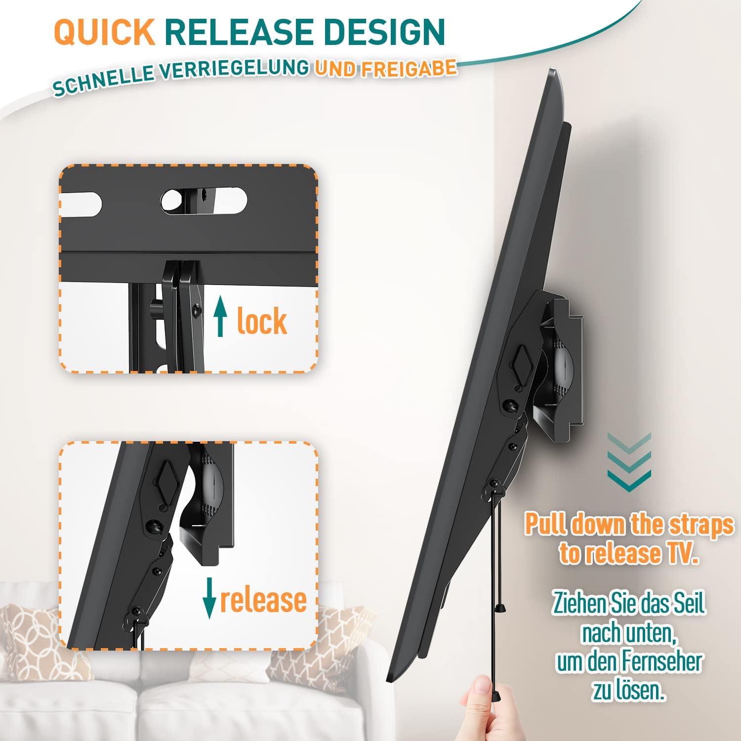 ELIVED Ultra Slim Tilt TV Wall Bracket – Adjustable Mount for 26–60 Inch TVs (Up to 45kg)