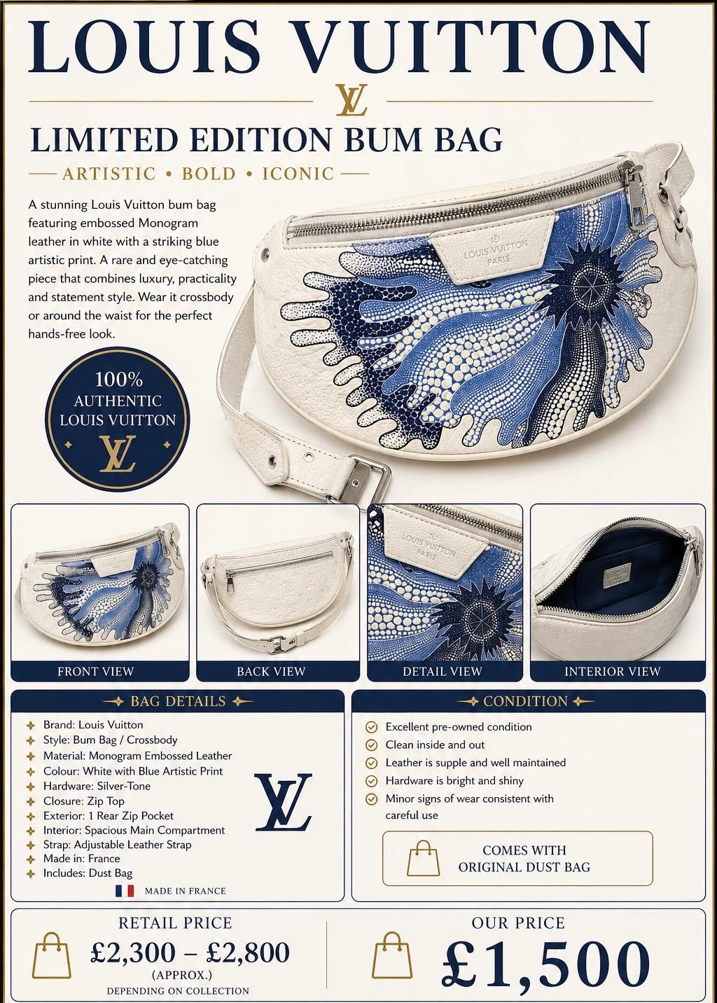 LOUIS VUITTON LIMITED EDITION BUM BAG - PRELOVED