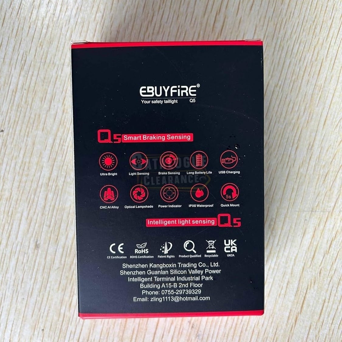 EBUYFIRE USB Rechargeable Smart Bike Tail Light with Brake Sensing, High-Intensity LED