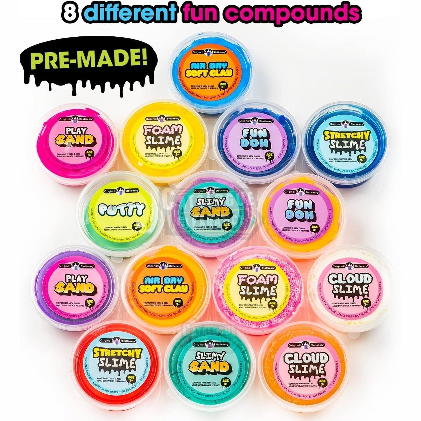 Creative Putty Variety Tub – Premade Slime Set with Crunchy, Butter & Putty Textures for Kids