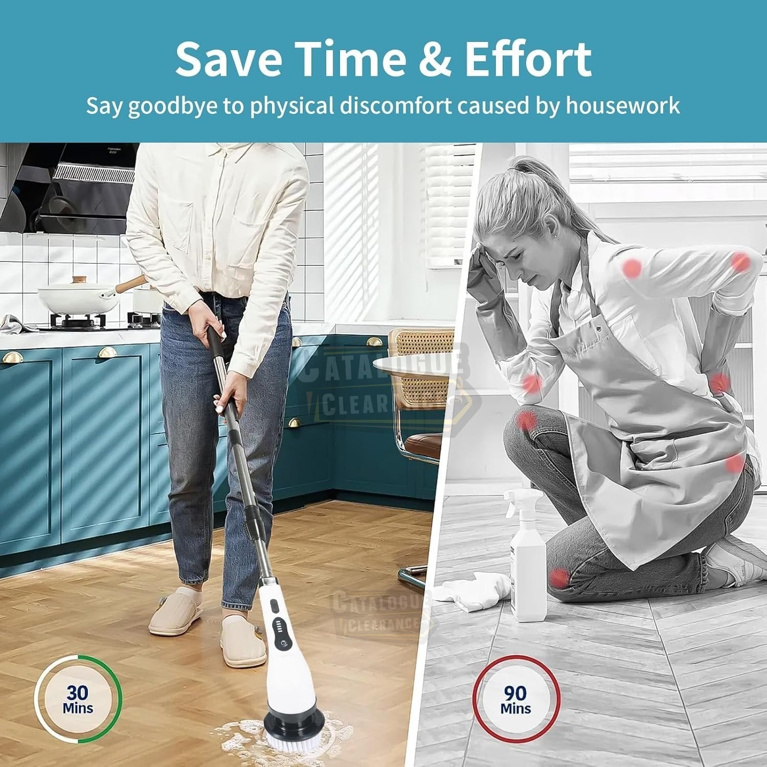 Electric Spin Scrubber – Cordless Power Cleaning Brush