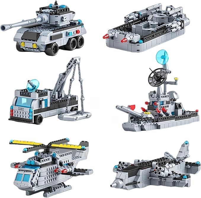 6 in 1 Warship Building Blocks Set | Model No 8986