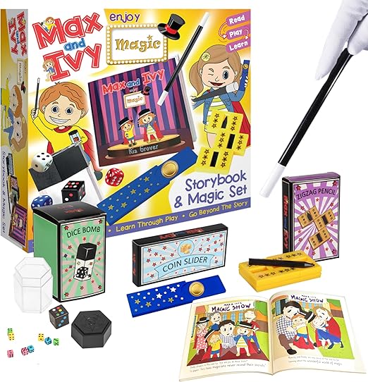 Magic Set for Kids Ages 3–7 – Beginner Magic Tricks Kit with Props, Storybook & Video Tutorials