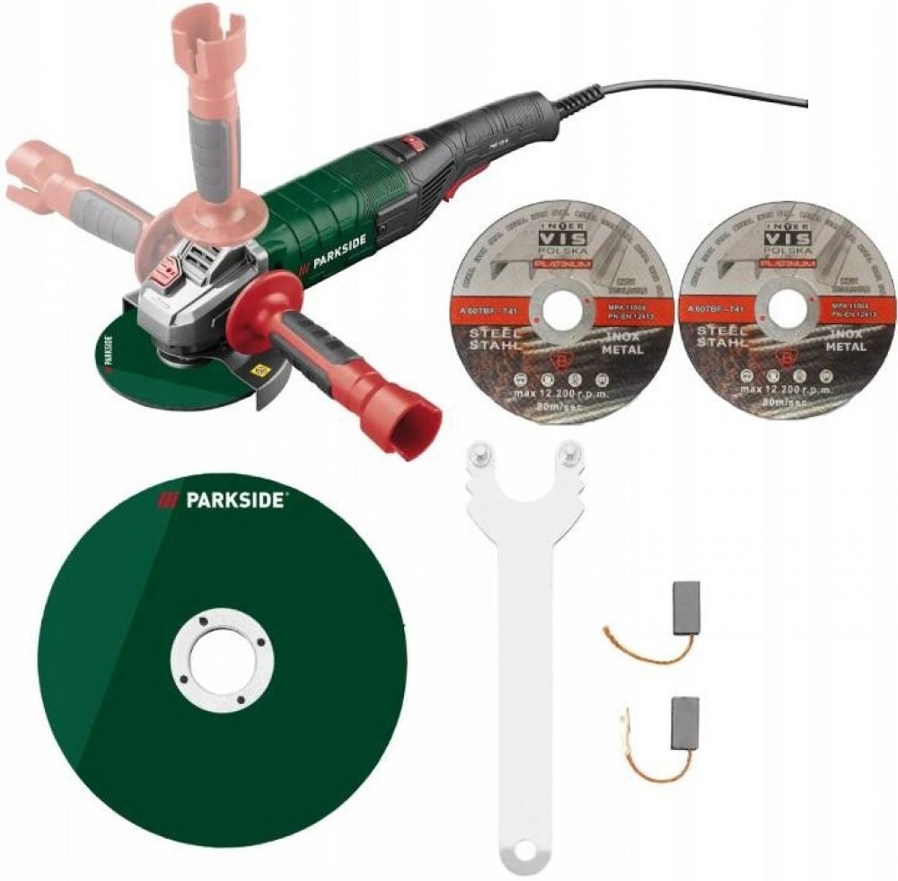 PARKSIDE PWS 125 I8 Angle Grinder – 1200W Power, 6-Speed Control, 125mm Disc Capacity