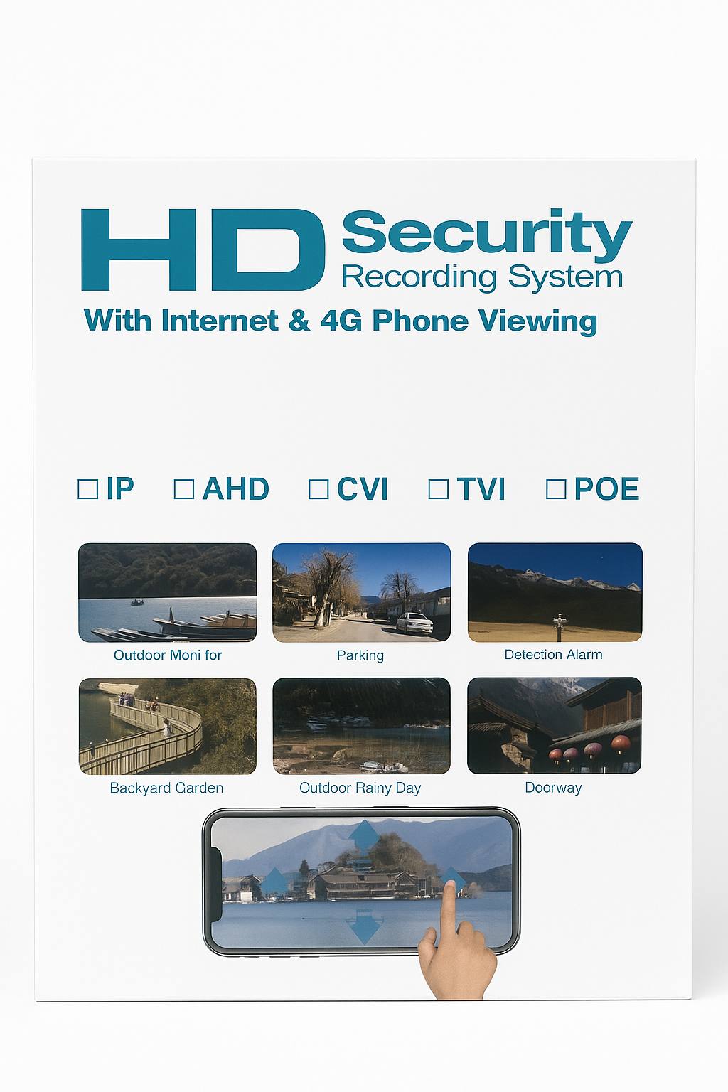 4K Ultra HD Video Surveillance Security System – 4 Camera Set