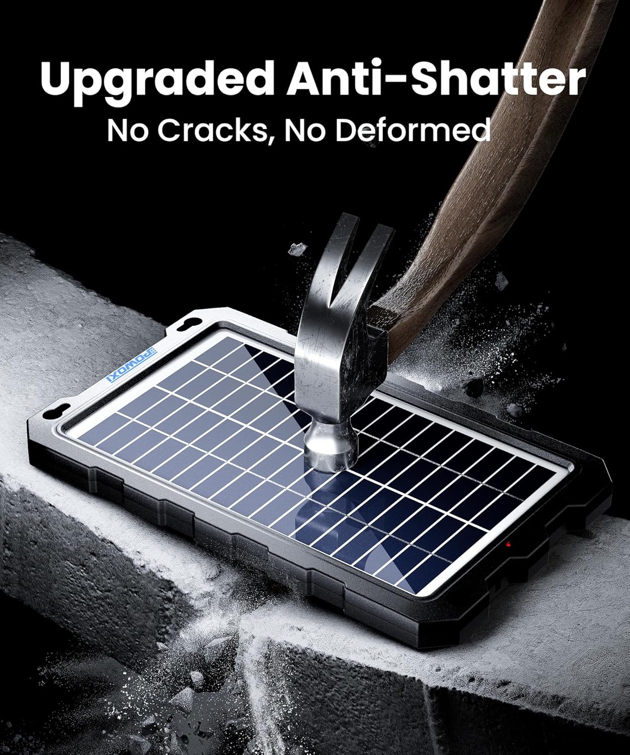 7.5W Solar Battery Trickle Charger Maintainer – 12V Portable Waterproof Solar Panel Kit for Car, Motorcycle, Boat, RV, Trailer, Marine & Powersports