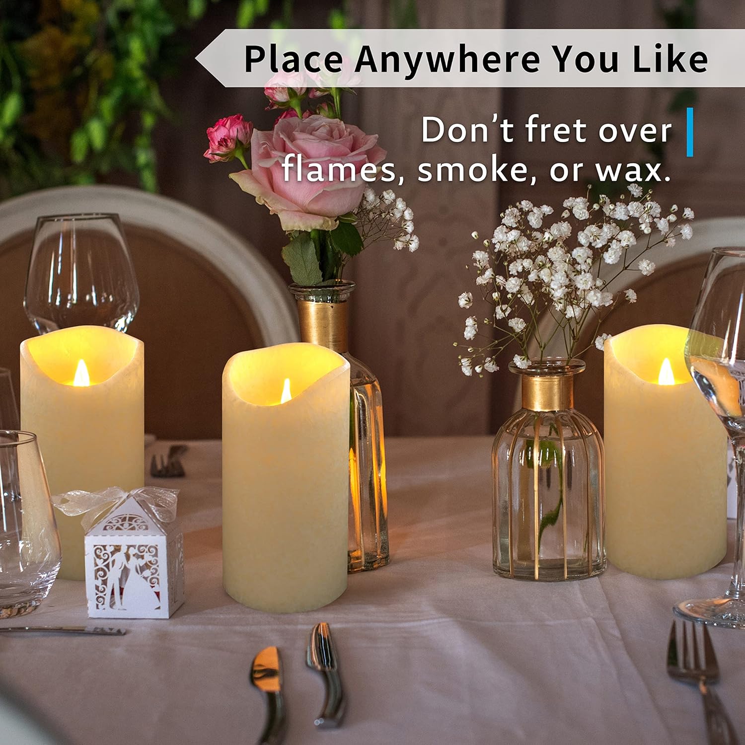CandleCraft LED Dancing Flame Candle – Real Wax Flameless Ambient Candle