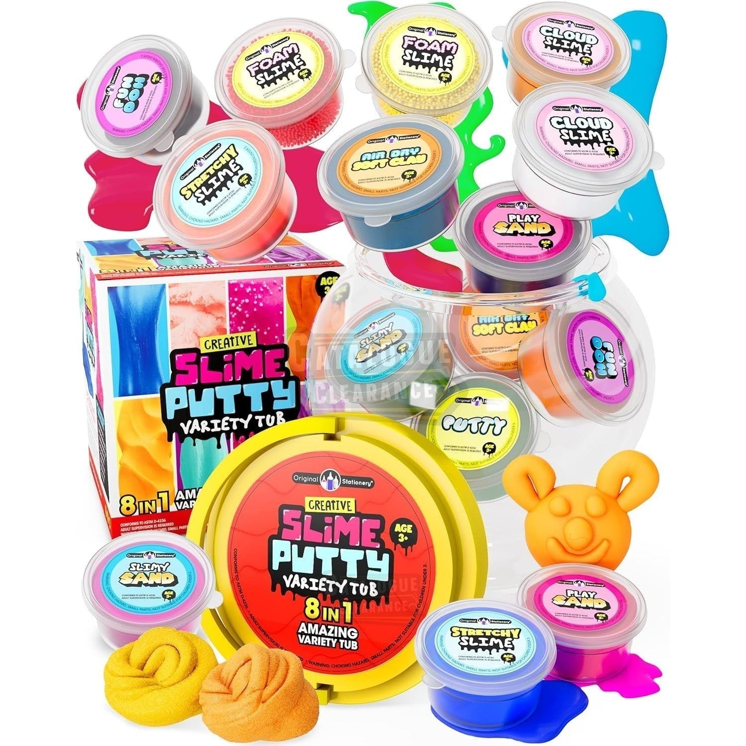 Creative Putty Variety Tub – Premade Slime Set with Crunchy, Butter & Putty Textures for Kids