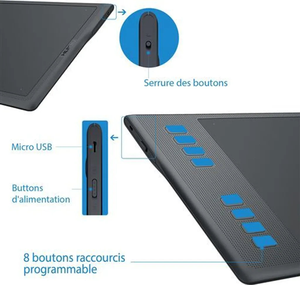 Huion Inspiroy Q11K Wireless Graphics Drawing Tablet – Pen & Accessories Included