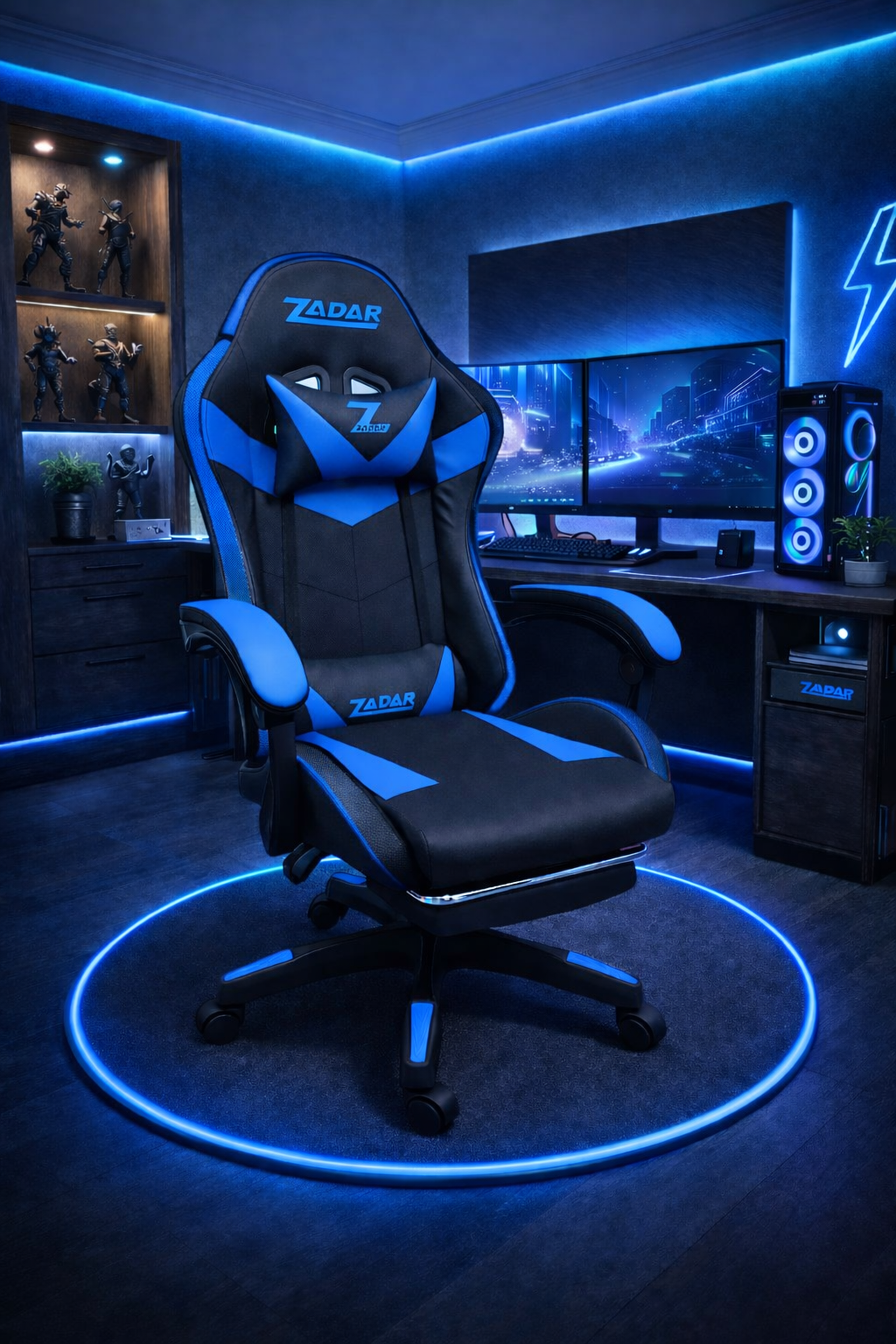 ZADAR Ergonomic Gaming Chair – Adjustable Reclining Computer Chair with Lumbar Support