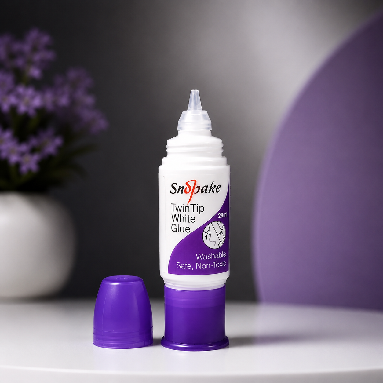 TWIN TIP WHITE GLUE - WASHABLE,SAFE & NON-TOXIC -28ml by SNOPAKE