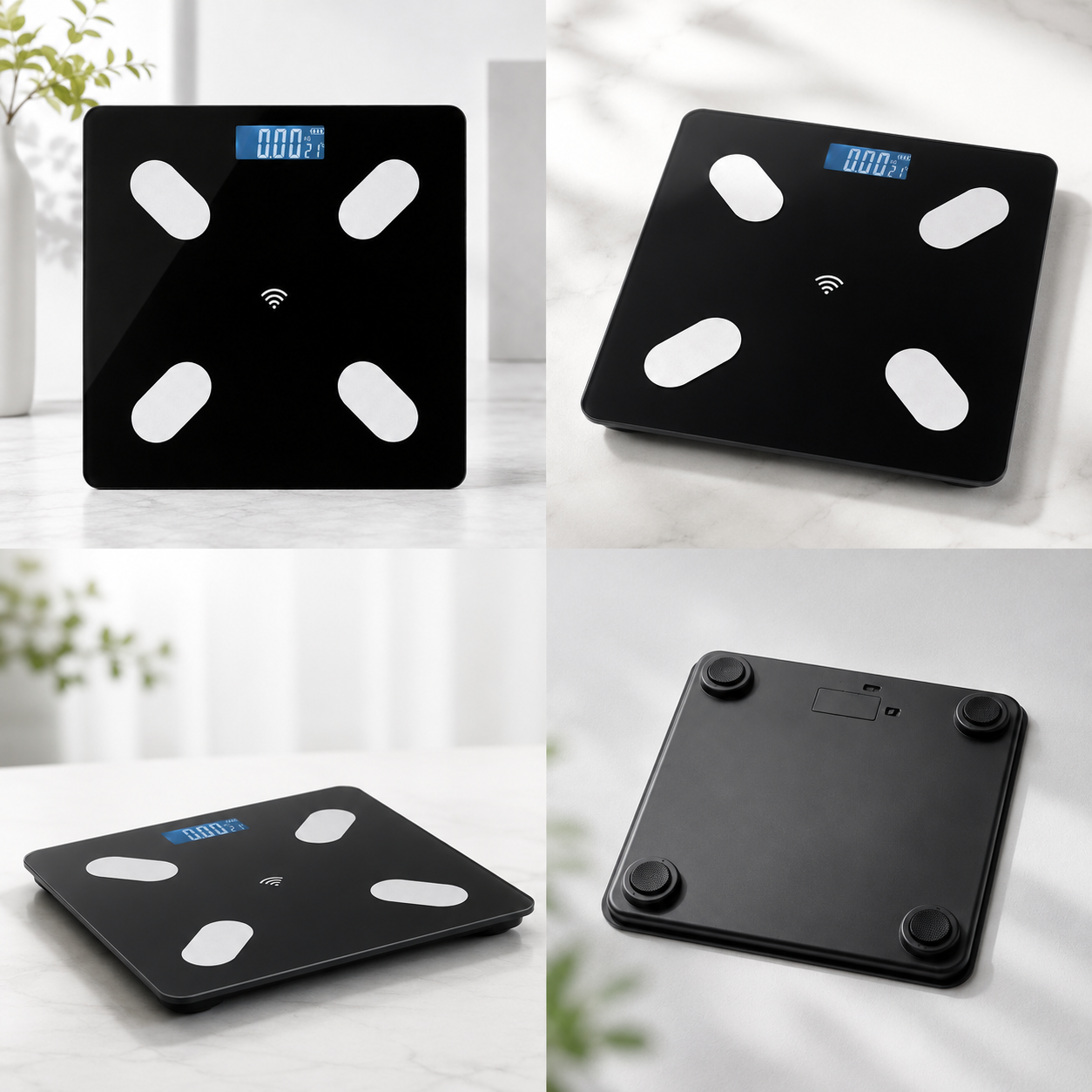 SMART BODY WEIGHING SCALE - BLUETOOTH CONNECTIVITY - MAXIMUM CAPACITY:180KG - BLACK IN COLOR