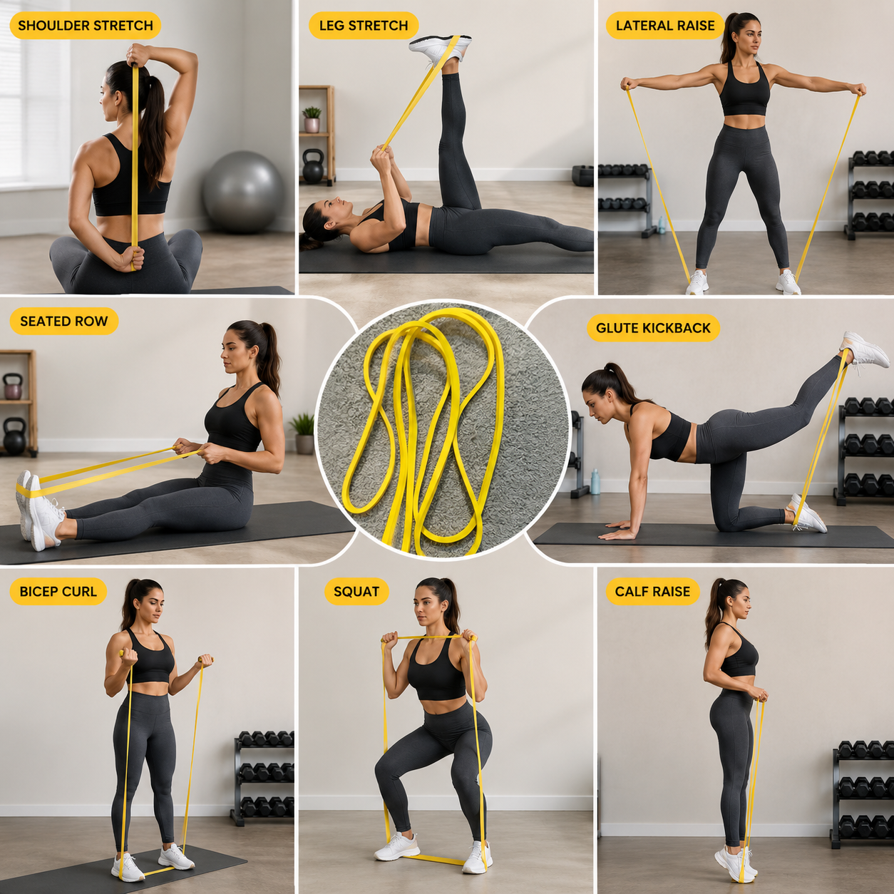 STRECHING STRAP - HELPFUL FOR HOME & GYM WORKOUTS - Size - 1cm & Untearable