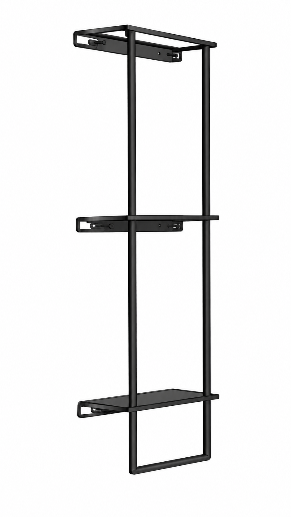 3 TIER TOWEL STORAGE RACK - MODERN & MINIMALIST STYLE - BLACK MATTE