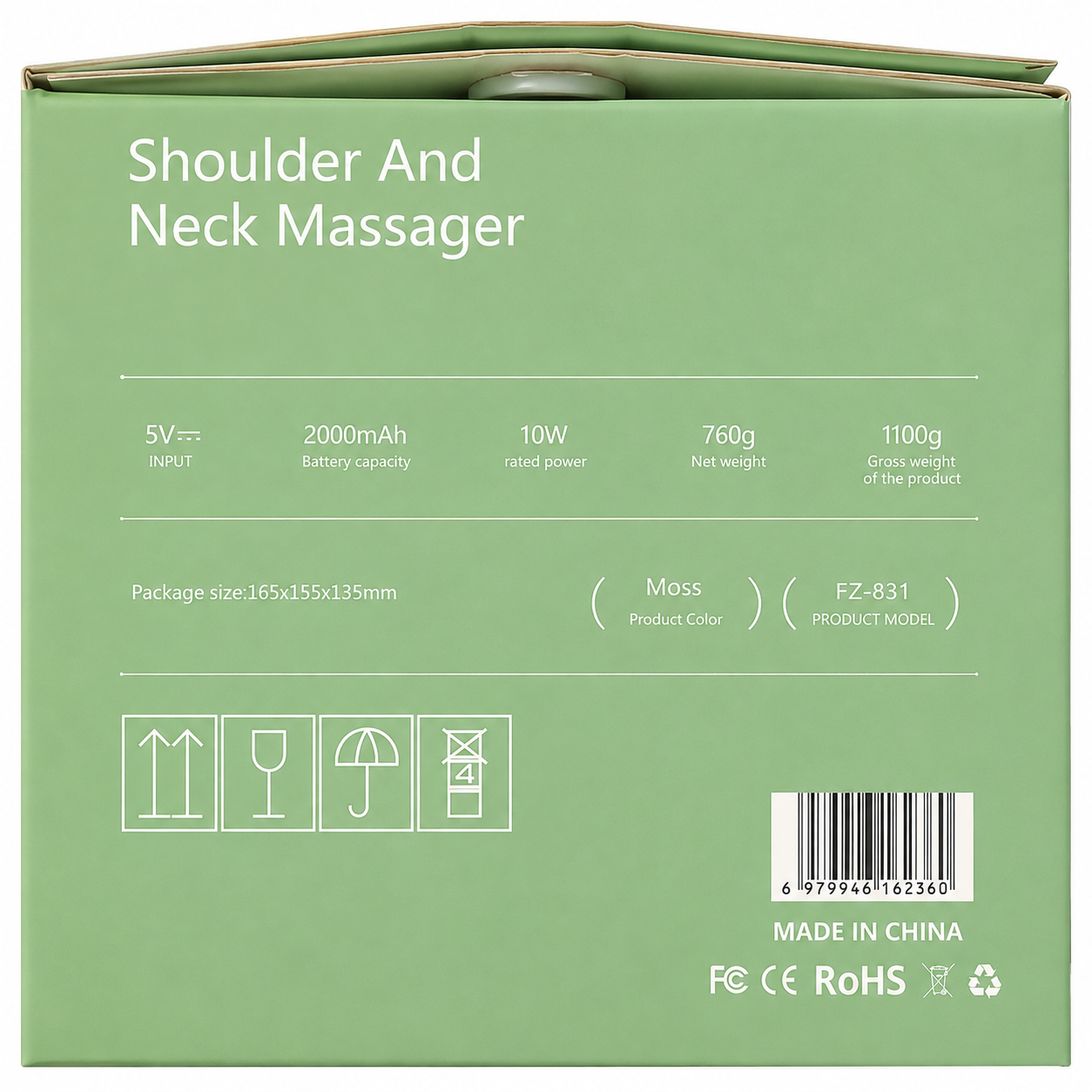 MASSAGE MACHINE FOR SHOULDER AND NECK WITH SENSORY EXPERIENCE - LIGHTWEIGHT & PORTABLE (FZ-831)