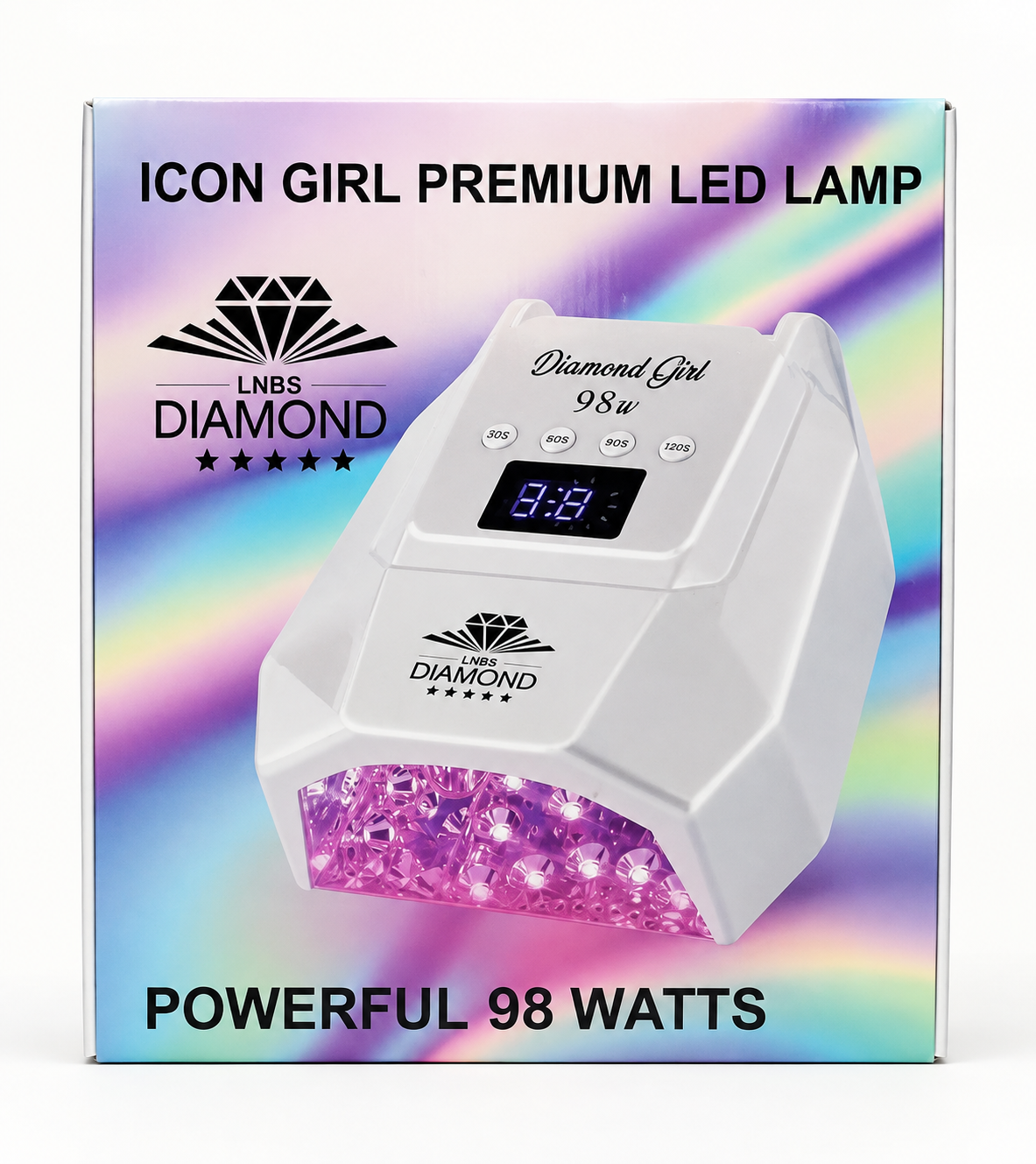 ICON GIRL PREMIUM LED LAMP FOR MANICURE AT HOME - 98W POWERFUL & CORDLESS RECHARGEABLE