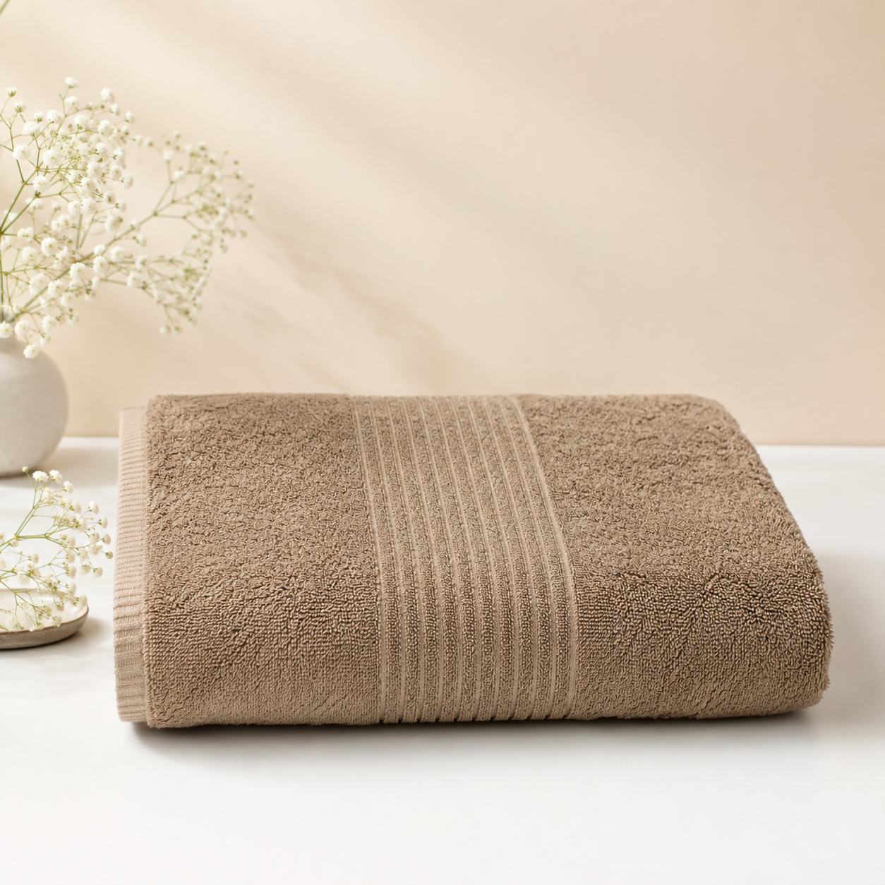 HIGH ST BRAND - BATH SHEET - MUDDY SHADE - LUXURY EGYPTIAN COTTON & 600GSM - (90cm*170cm)