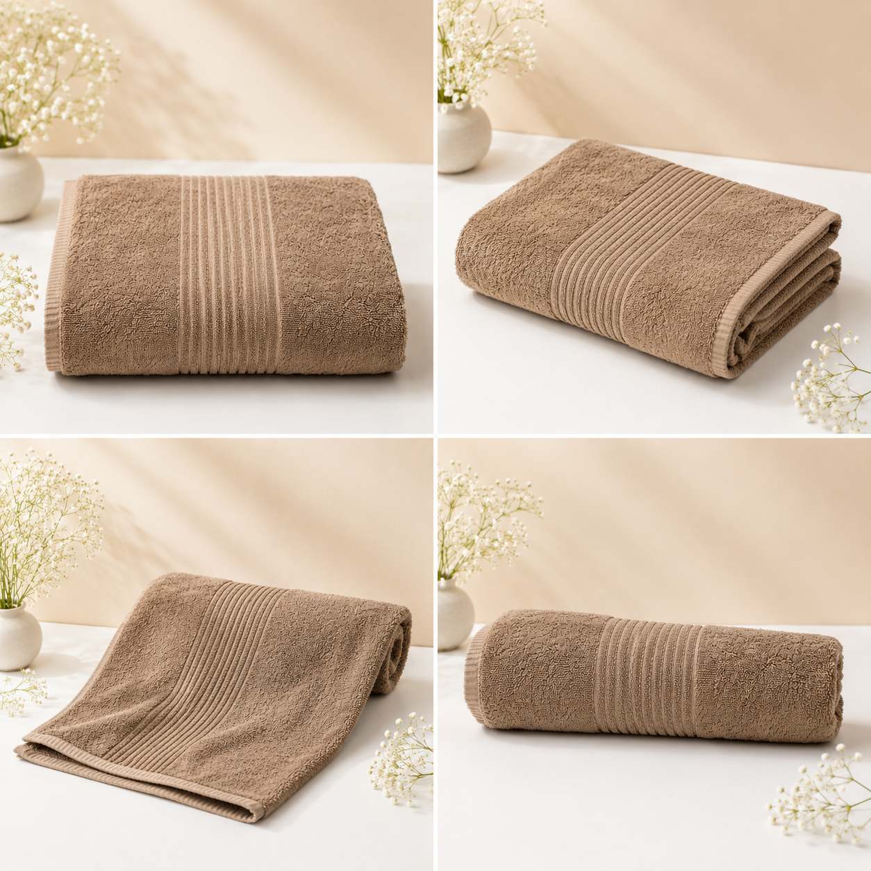 HIGH ST BRAND - BATH SHEET - MUDDY SHADE - LUXURY EGYPTIAN COTTON & 600GSM - (90cm*170cm)