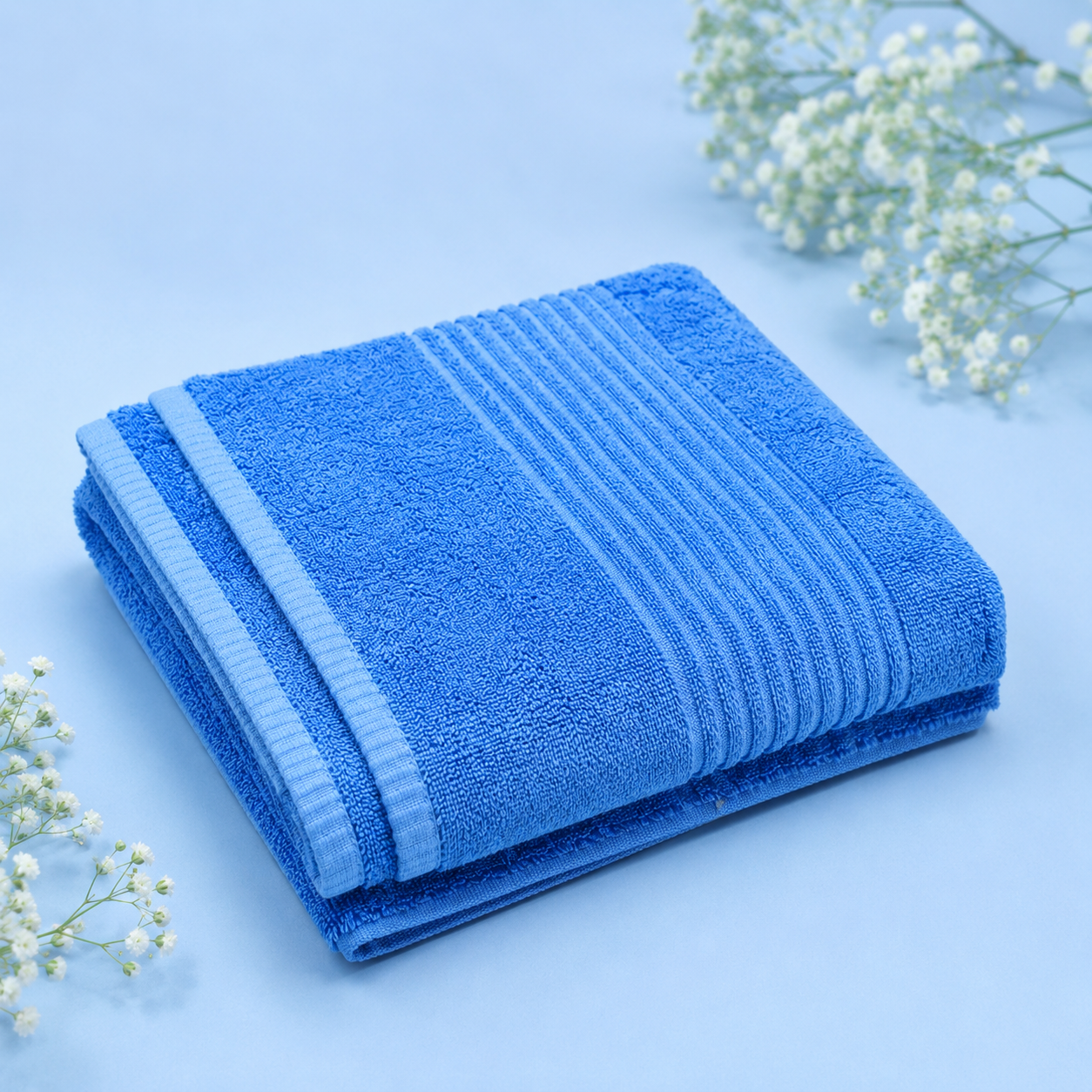 HIGH ST BRAND - BATH SHEET - ROYAL BLUE COLOR - LUXURY EGYPTIAN COTTON & 600GSM - (90cm*170cm)