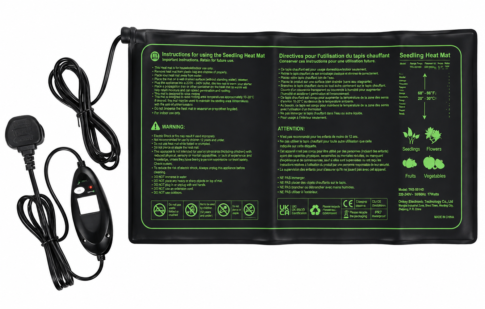 HEAT ACCELERATOR MAT FOR GROWING SEEDS, FLOWERS, FRUITS & VEGETABLES - (10cm*20cm)