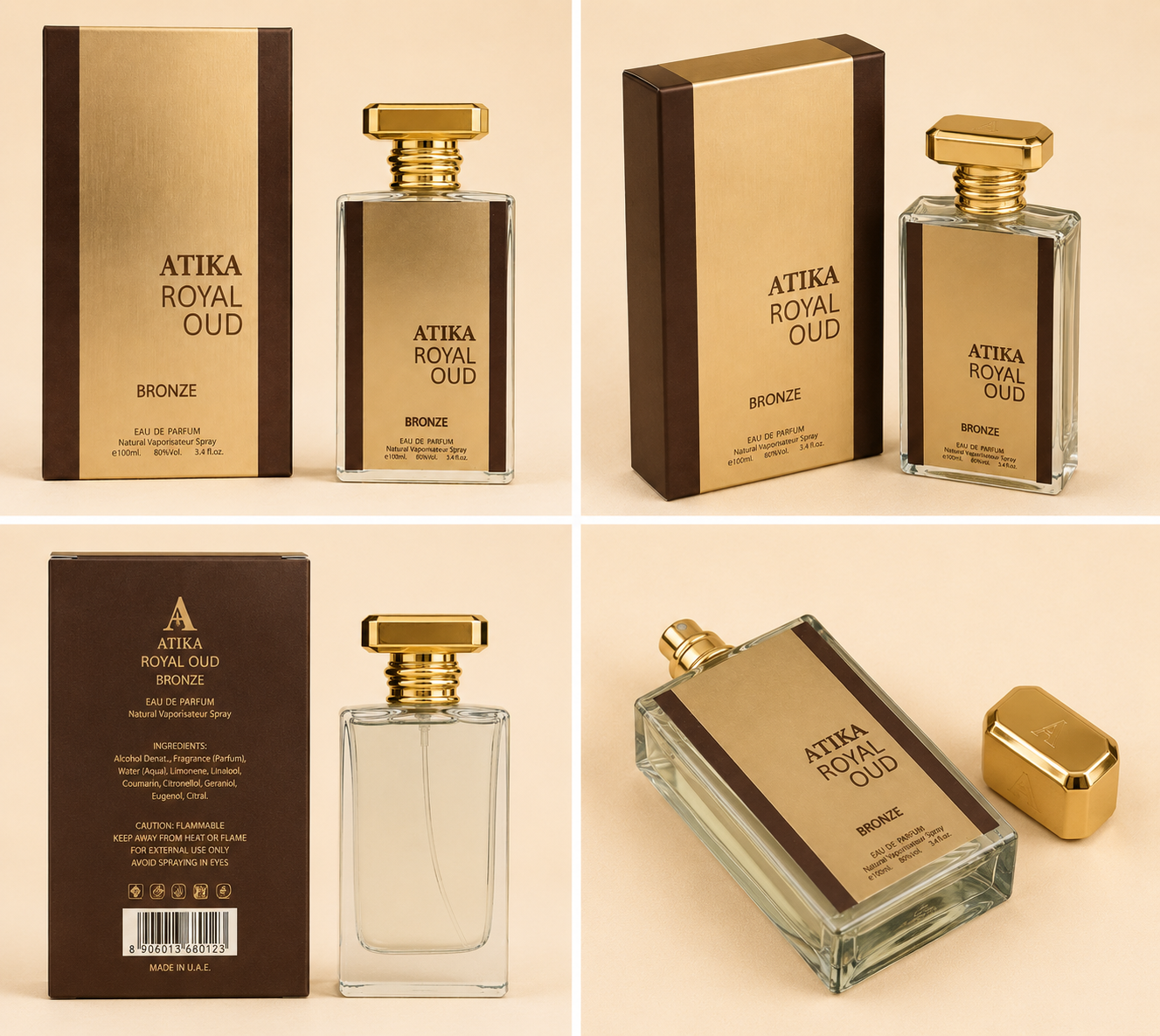 AKITA ROYAL OUD - BRONZE - EAU DE PARFUM - 100ML UNISEX NATURAL VAPORISETEUR SPRAY
