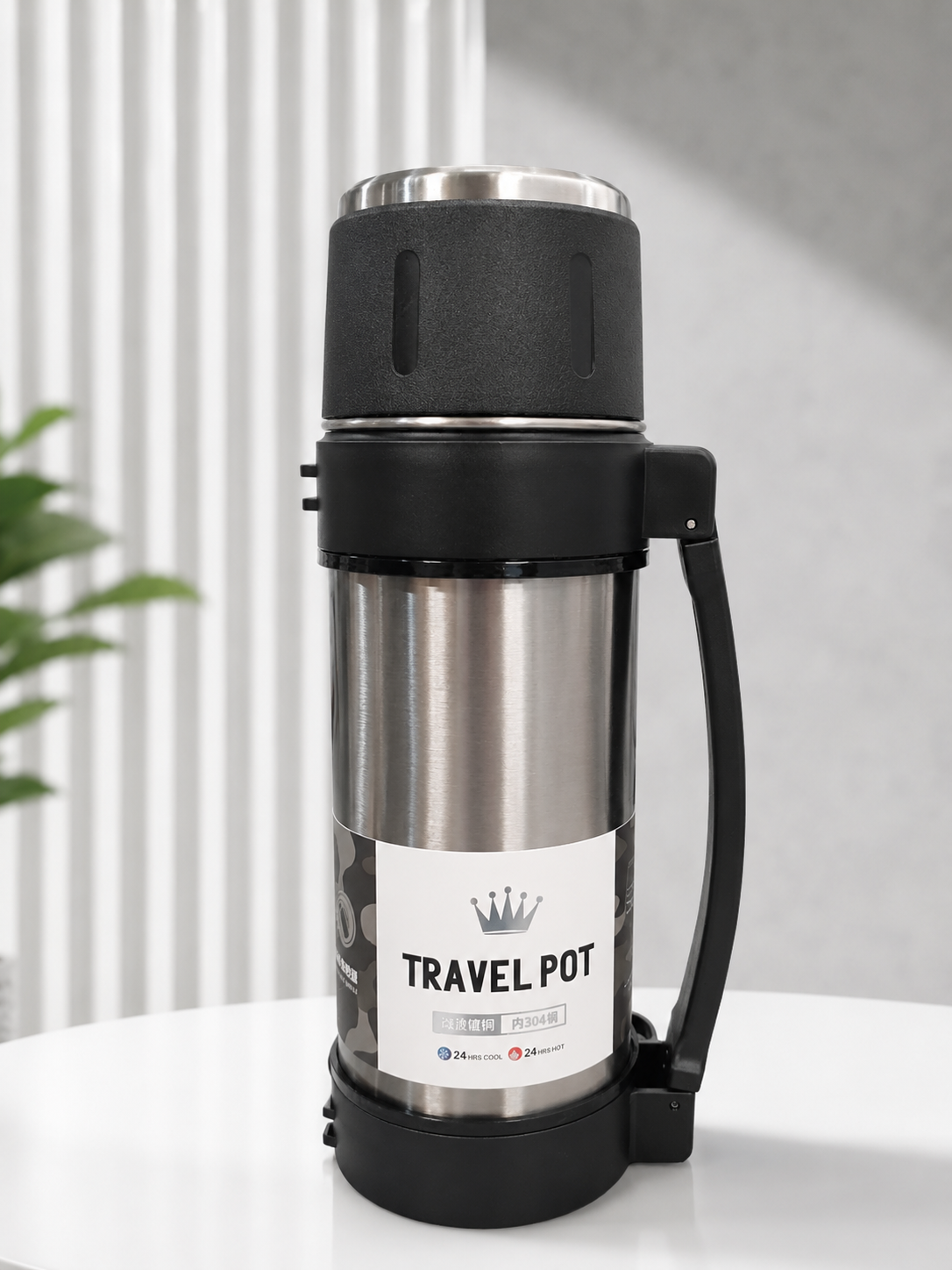 HIGH VACUUM TOURIST KETTLE - STAINLESS STEEL & INSULATED BOTTLE - 2000ml