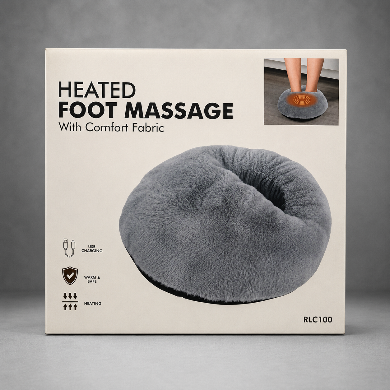 HEATED FOOT MASSAGE WITH COMFORT & SUPER SOFT FABRIC