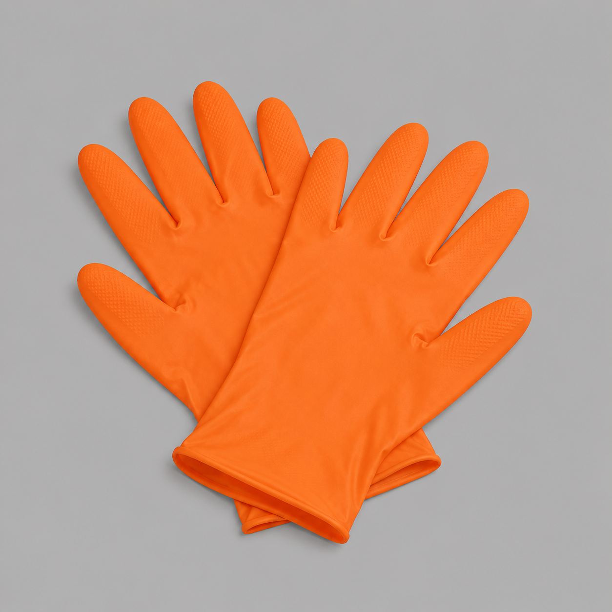100 NITRILE GLOVES - ORANGE/BLACK COLOR - SIZE -LARGE - HEAVY DUTY,POWDER FREE,CHEMICAL RESISTANT & TEXTURED GRIP