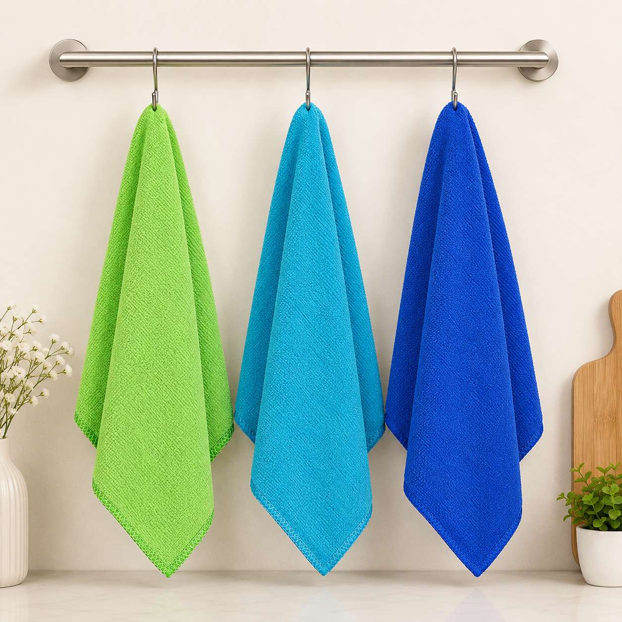 MAGIC CLOTH - SET OF 3/PACK - RANDOM SHADES - SUPER ABSORBENT USED FOR HOME, OFFICE OR COMMERCIAL