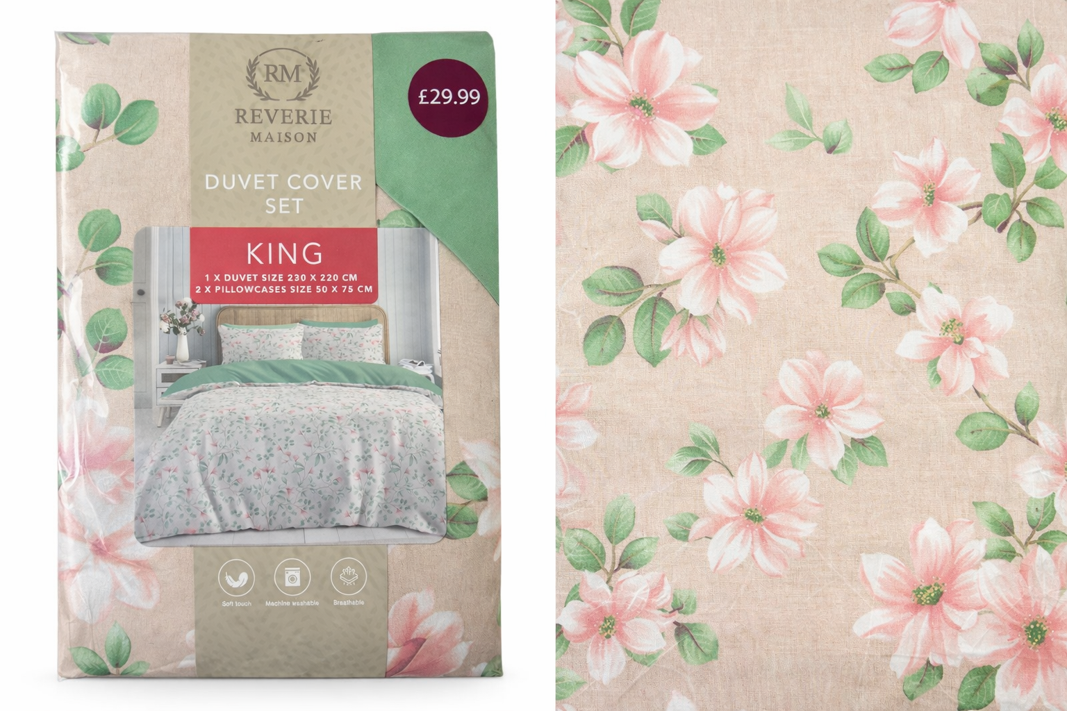 Reverie Maison Duvet Cover Set – Single, Double & King Sizes, Soft Touch Bedding